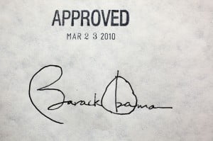 Obama Healthcare Signature